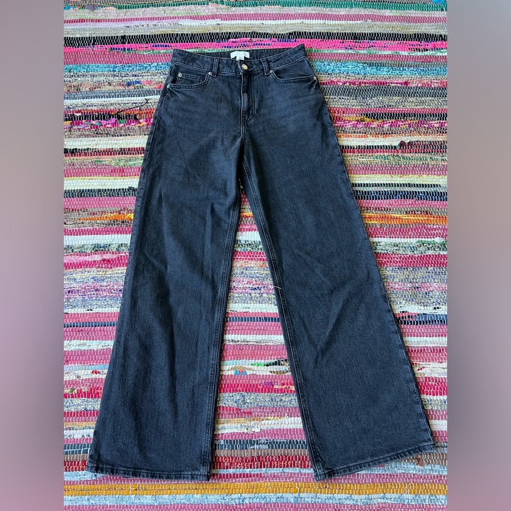 H&M Black Wide Leg Jeans